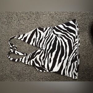 Zebra Print Halter Top